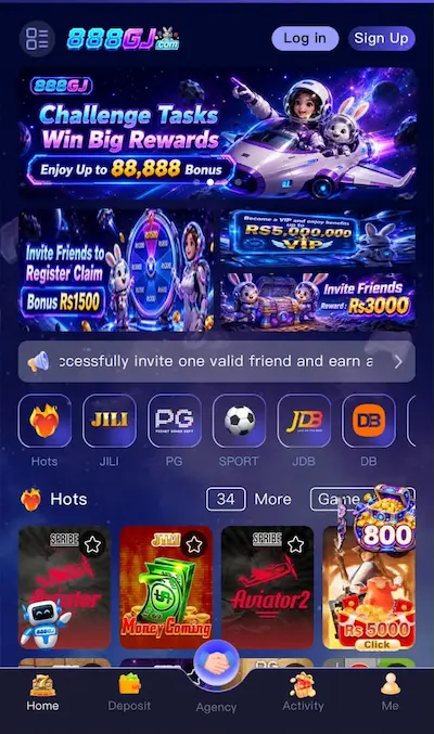 888GJ Game dashboard interface